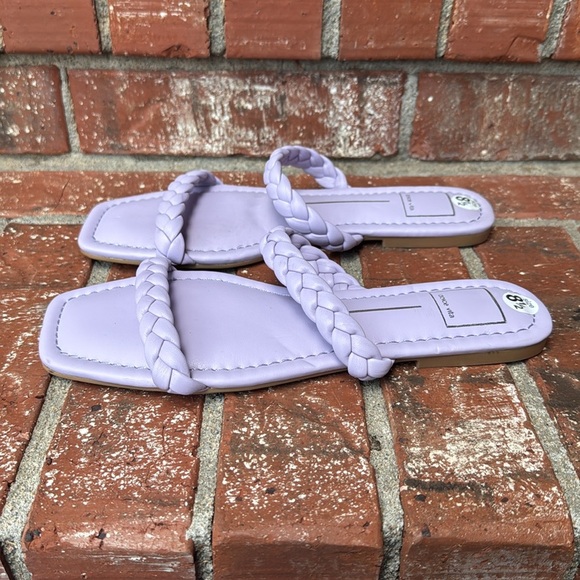 Dolce Vita Indy Lilac Stella Braided Straps Square Toe Flat Sandals Size 8.5 - Picture 3 of 7